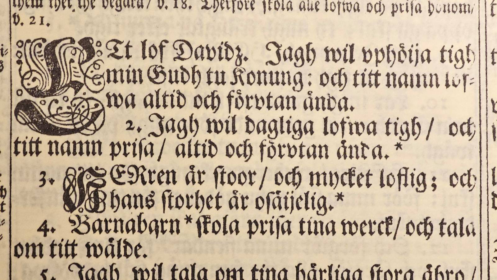 Gotiskt teckensnitt i Carl den Tolftes Bibel 1703